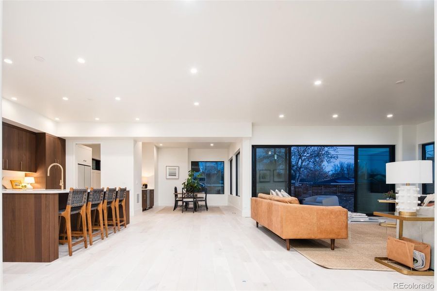 Space abounds as you enter the kitchen and great room