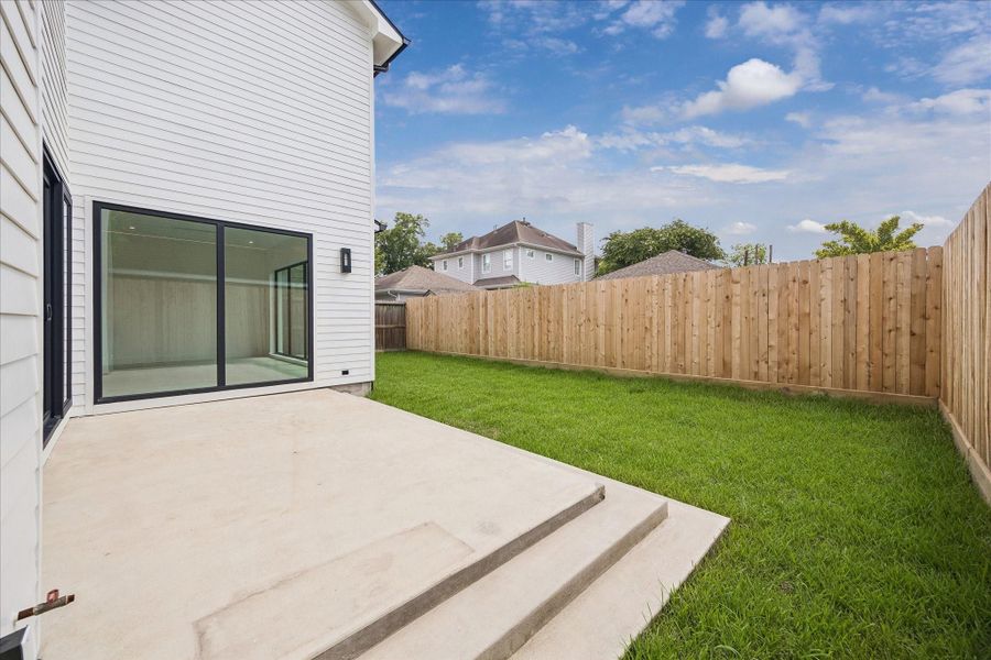 Exterior details and patio area of a home in , Houston (Image 3). Exterior details and patio area of a home in , Houston (Image 3).