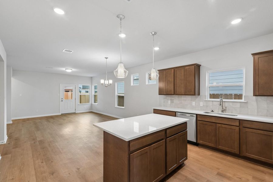 The Kettering II- Kitchen into Family Room