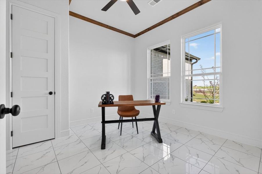 Furnished interior view inside a new home in , Celeste (Image 14).