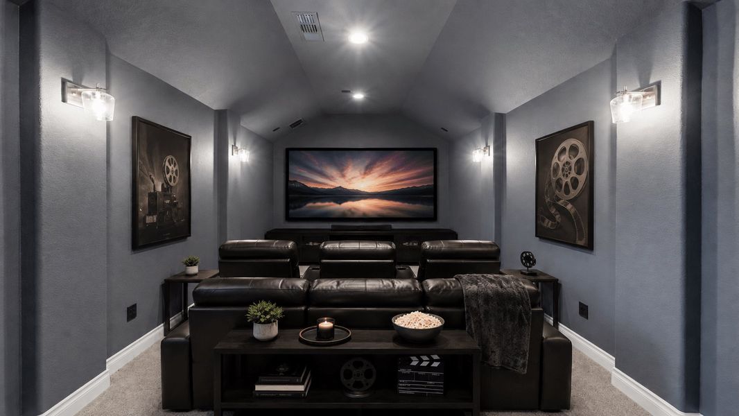 Furnished interior view inside a new home in The Woodlands Hills 65′, Willis (Image 10).