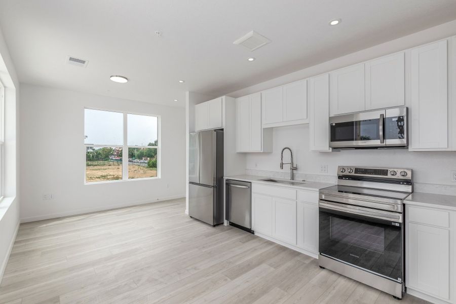 Representative furnished interior of a home built from the Alyssa by Lokal Homes in The Scene at Sloan's Lake, Denver (Image 8).