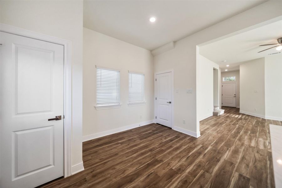 Dining area with TWO pantries.