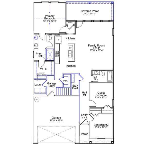 2D floor plan layout of this home in Six Oaks, Summerville, SC (Image 2). 2D floor plan layout of this home in Six Oaks, Summerville, SC (Image 2).