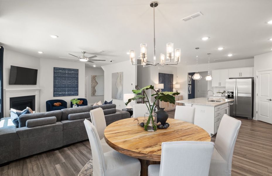 Representative furnished interior of a home built from the Hampton by Pulte Homes in Wimberly, Angier (Image 28).