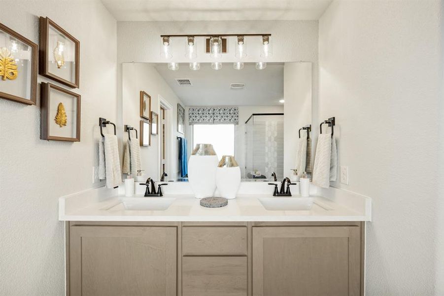 Furnished interior view inside a new home in Abe's Landing, Granbury (Image 19). Furnished interior view inside a new home in Abe's Landing, Granbury (Image 19).