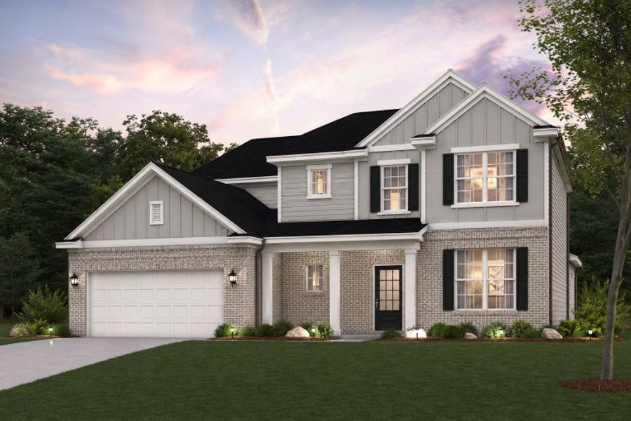 Representative exterior photo of a completed home built from the Hazel by Century Communities in Brookshire Manor, Canton, GA (Image 1). Representative exterior photo of a completed home built from the Hazel by Century Communities in Brookshire Manor, Canton, GA (Image 1).