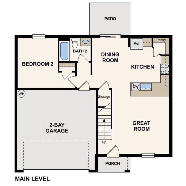 2D floor plan layout of this home in River Hill, Welaka, FL (Image 2).