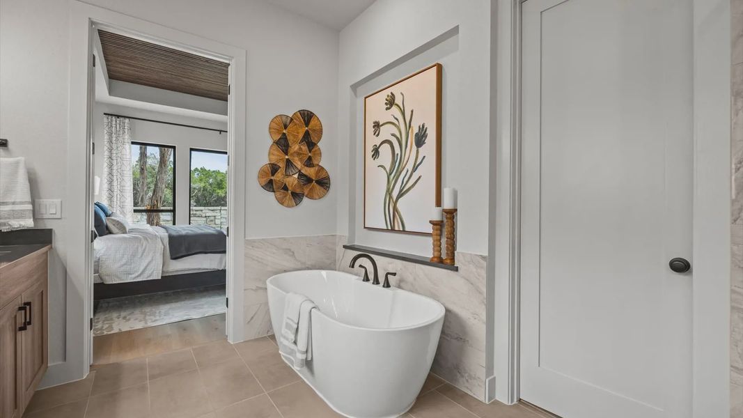 Representative furnished interior of a home built from the Drios by Chesmar Homes in 6 Creeks, Kyle (Image 21). Representative furnished interior of a home built from the Drios by Chesmar Homes in 6 Creeks, Kyle (Image 21).