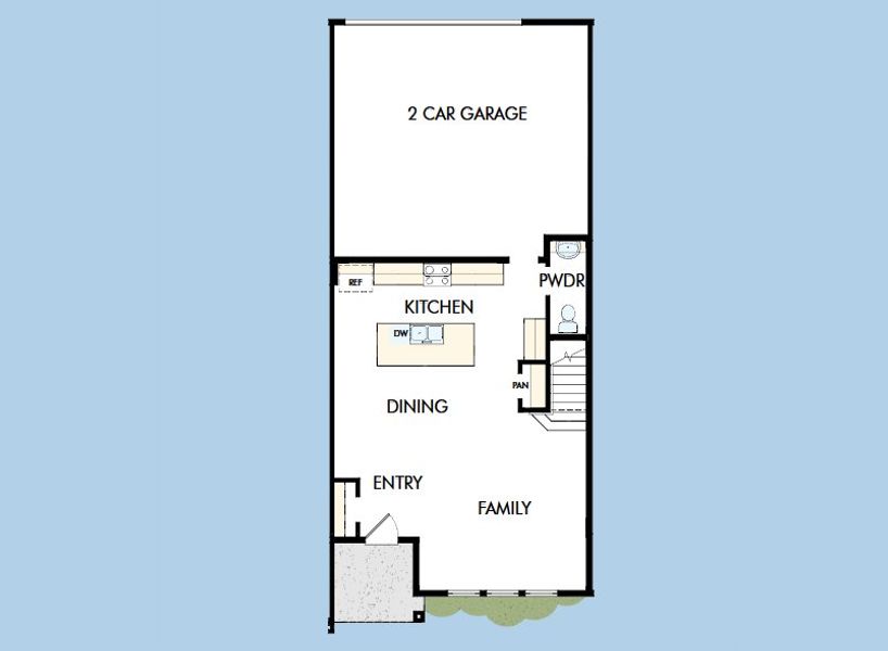 2D floor plan layout of this home in Westerly Park at Wildlight - Courtyard Collection, Yulee, FL (Image 2). 2D floor plan layout of this home in Westerly Park at Wildlight - Courtyard Collection, Yulee, FL (Image 2).