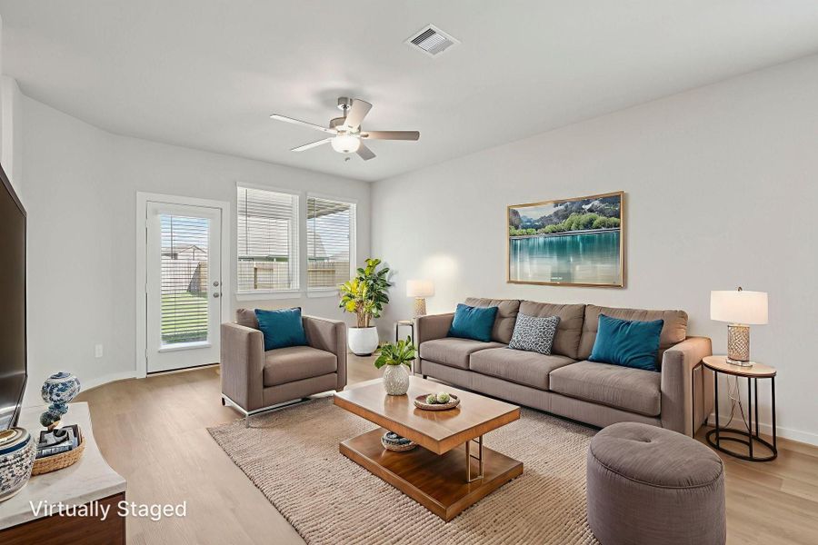 Furnished interior view inside a new home in Landing Meadows - Traditional Series, New Caney (Image 7).