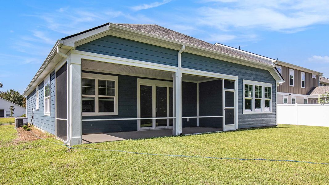 Exterior details and patio area of a home in The Bluffs at Mill Creek, Florence (Image 4). Exterior details and patio area of a home in The Bluffs at Mill Creek, Florence (Image 4).