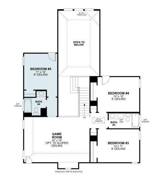 2D floor plan layout of this home in Vintage Village, Argyle, TX (Image 2).