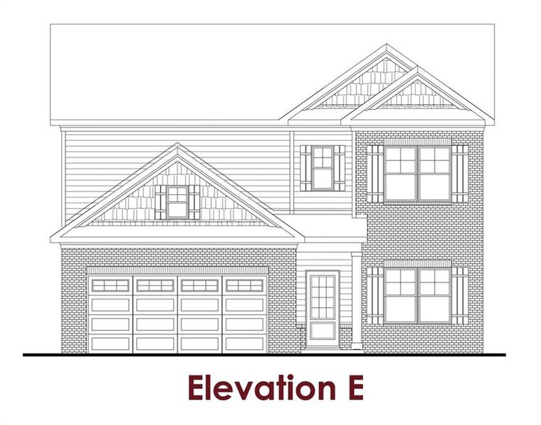 Exterior rendering of this home design in Summerlin, Winder, GA (Image 4).