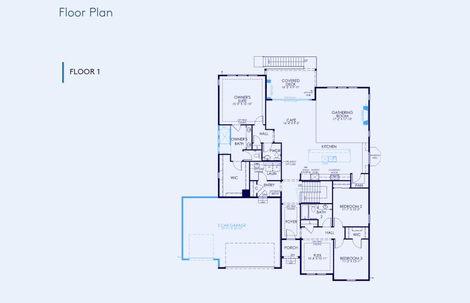 2D floor plan layout of this home in Hilltop at Inspiration, Aurora, CO (Image 4).