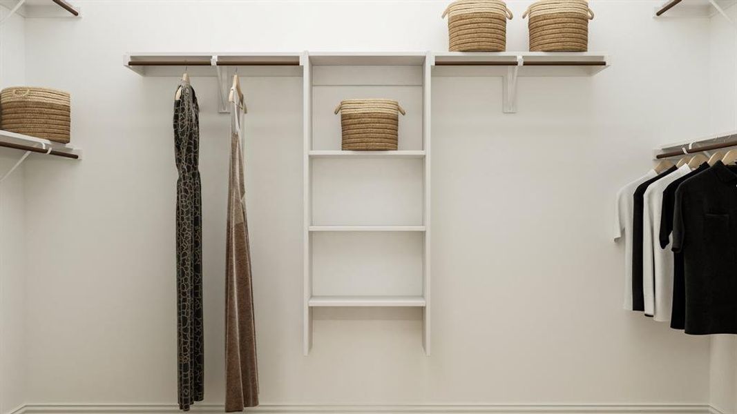 View of spacious closet