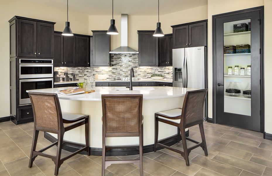 Kitchen island with additional seating