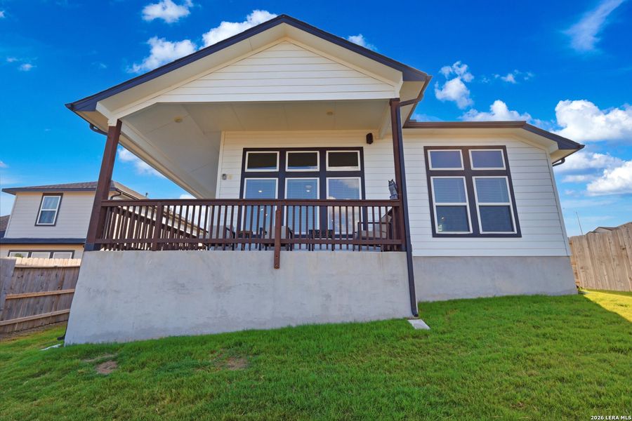 Exterior details and patio area of a home in Homestead, Schertz (Image 3). Exterior details and patio area of a home in Homestead, Schertz (Image 3).