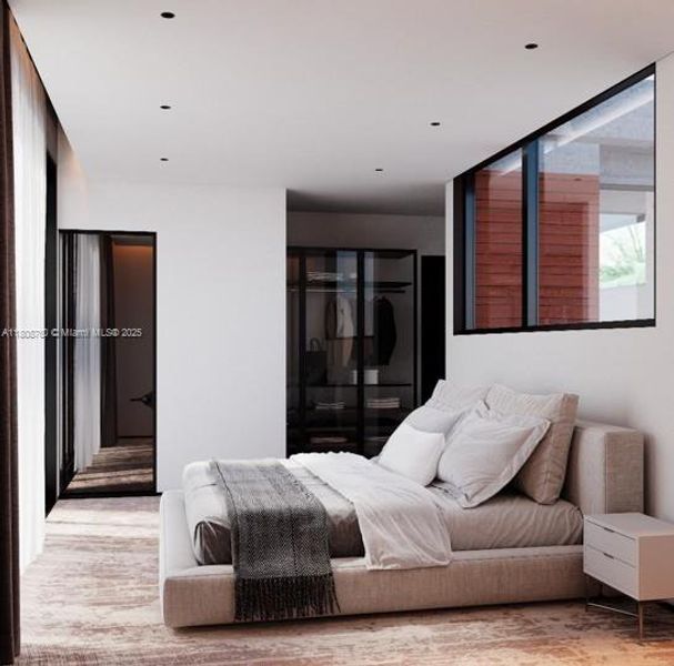 Furnished interior view inside a new home in , Miami (Image 16). Furnished interior view inside a new home in , Miami (Image 16).