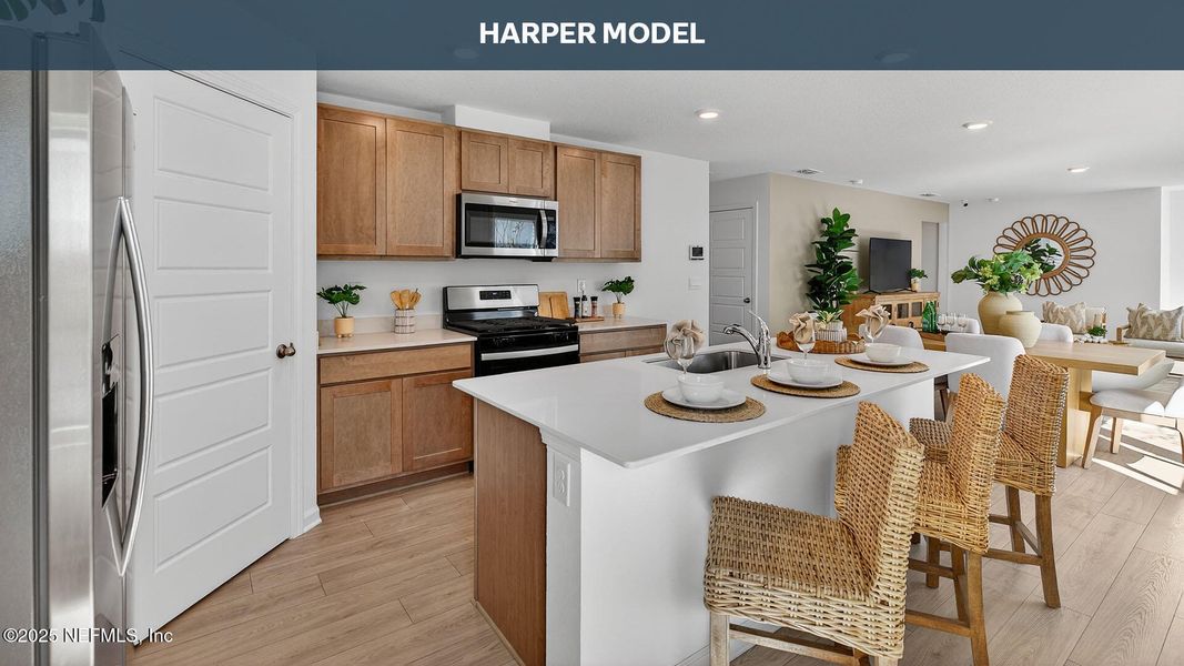 Furnished interior view inside a new home in , Bunnell (Image 12).