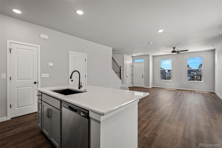 Furnished interior view inside a new home in Revel Crossing at Wolf Ranch – The Ascent Collection, Colorado Springs (Image 9).