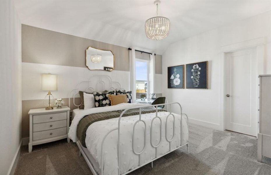 *actual home, furniture not included- Spacious secondary bedroom