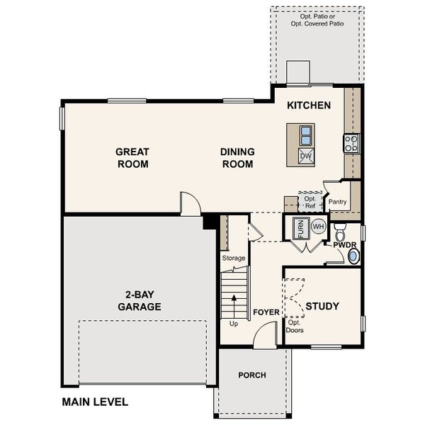 2D floor plan layout for the Ontario by Century Communities in Prairie Song, Windsor, CO (Image 4). 2D floor plan layout for the Ontario by Century Communities in Prairie Song, Windsor, CO (Image 4).