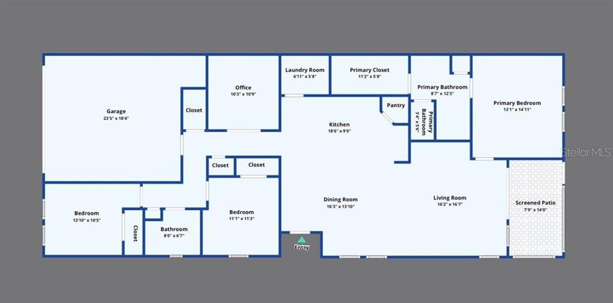 2D floor plan layout of this home in , Venice, FL (Image 5). 2D floor plan layout of this home in , Venice, FL (Image 5).