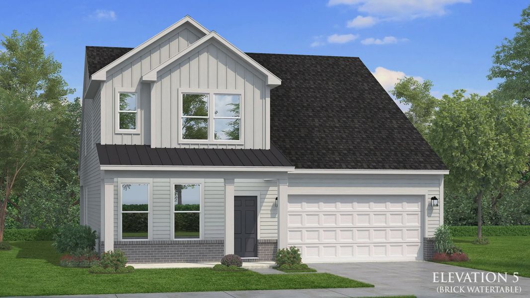 Representative exterior photo of a completed home built from the Ansley by DRB Homes in Weavers Pointe, Zebulon, NC (Image 19).