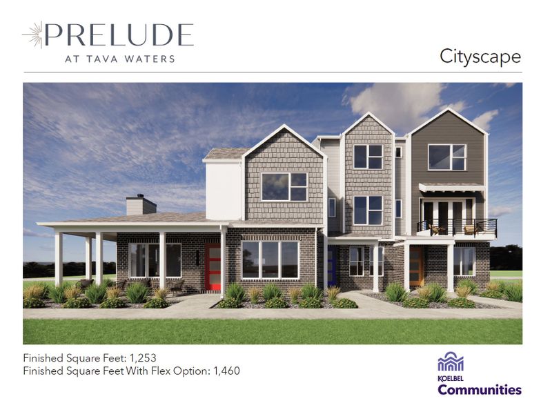 2D floor plan layout for the A by Koelbel and Company in Prelude at TAVA Waters, Denver, CO (Image 5).