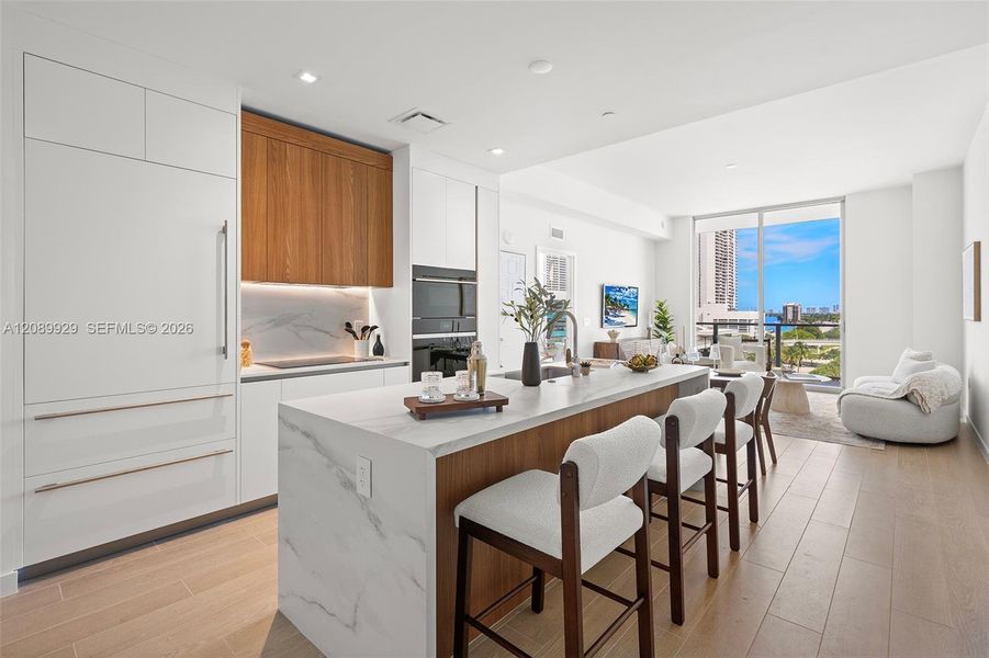 Furnished interior view inside a new home in , Miami (Image 12).