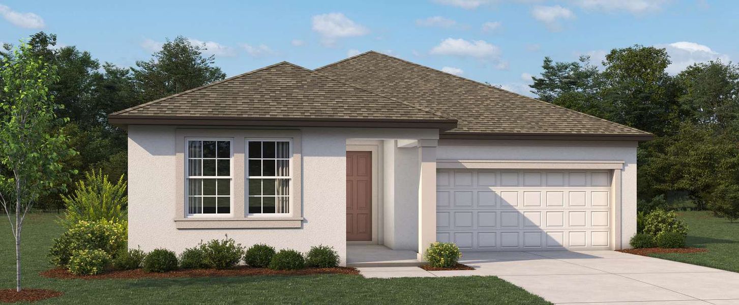 Representative exterior photo of a completed home built from the Brickell by Ashton Woods in Oakfield Trails Traditional, Parrish, FL (Image 2). Representative exterior photo of a completed home built from the Brickell by Ashton Woods in Oakfield Trails Traditional, Parrish, FL (Image 2).