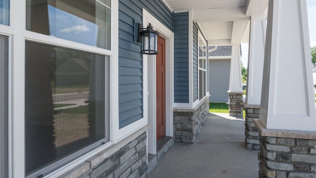 Representative exterior details of a home built from the The Briarhaven III Side Entry by Norfolk Homes in Fosdick Glen of Saline, Saline (Image 4).