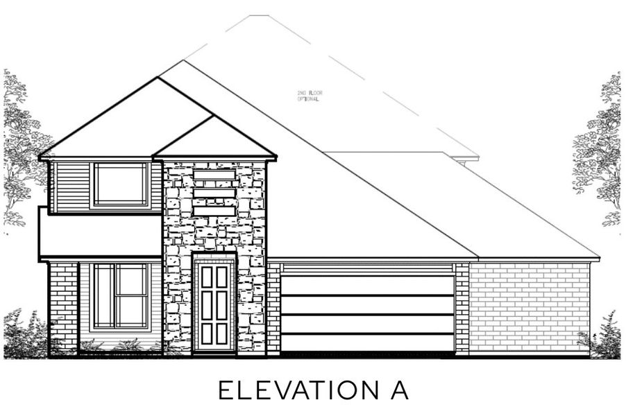 Representative rendering of the exterior for the The Stanton by Lillian Custom Homes (Image 1).