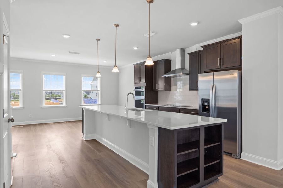 Furnished interior view inside a new home in Lakeside Townes at Riverlights, Wilmington (Image 5). Furnished interior view inside a new home in Lakeside Townes at Riverlights, Wilmington (Image 5).