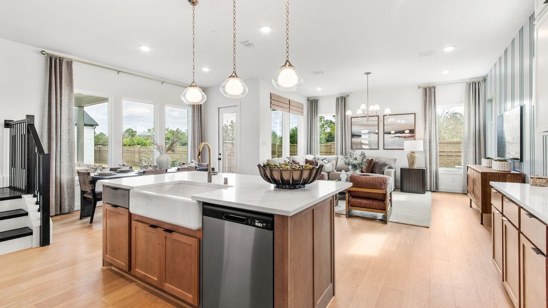 Representative furnished interior of a home built from the Tivoli by Brightland Homes in Bridgeland Central, Cypress (Image 8).
