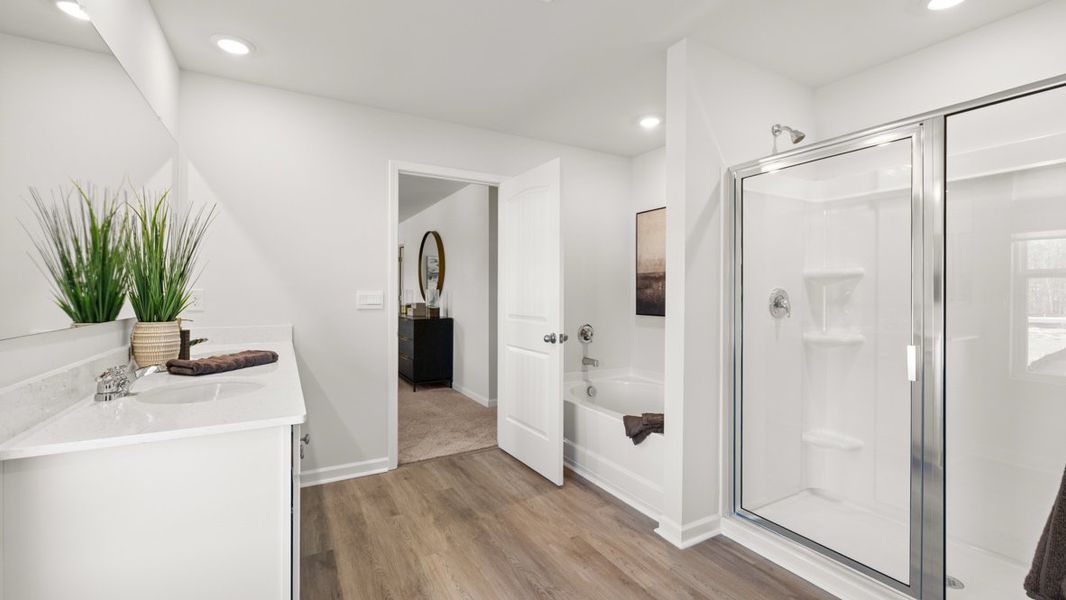 Representative furnished interior of a home built from the Elbert ll by D.R. Horton in Braselton Village, Braselton (Image 24).
