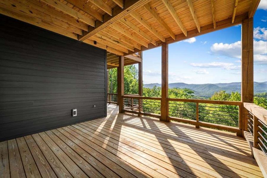 Exterior details and patio area of a home in , Blue Ridge (Image 41).