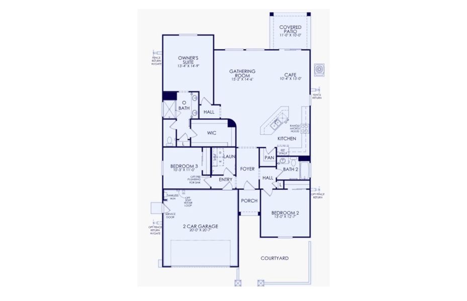 2D floor plan layout of this home in El Cidro, Goodyear, AZ (Image 4).