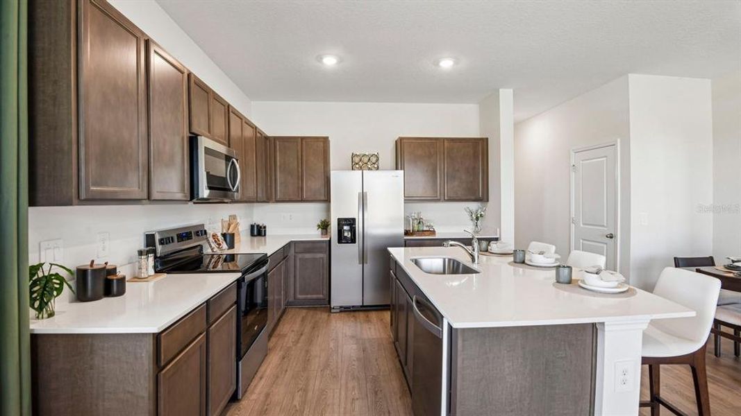 Furnished interior view inside a new home in Sanctuary at Citrus Park Townhomes, Tampa (Image 30).