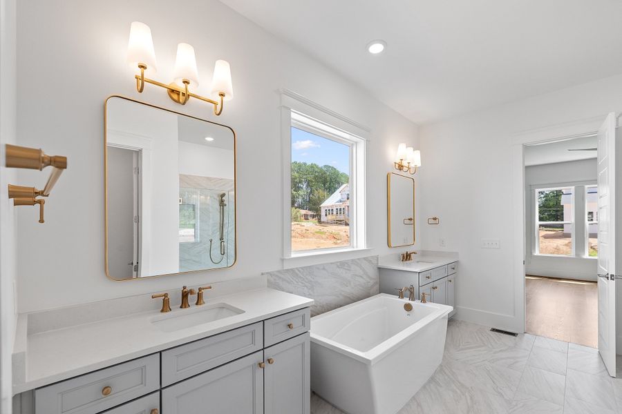 Representative furnished interior of a home built from the The Emerson by RobuckHomes in Stonehenge, Raleigh (Image 119).