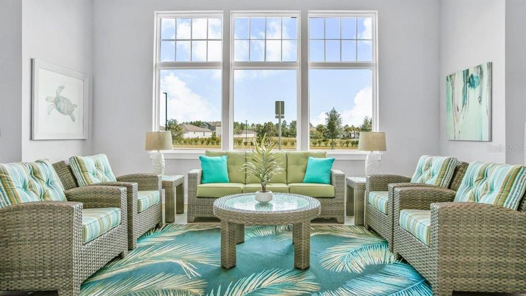 Furnished interior view inside a new home in Sawmill Branch, Palm Coast (Image 6). Furnished interior view inside a new home in Sawmill Branch, Palm Coast (Image 6).