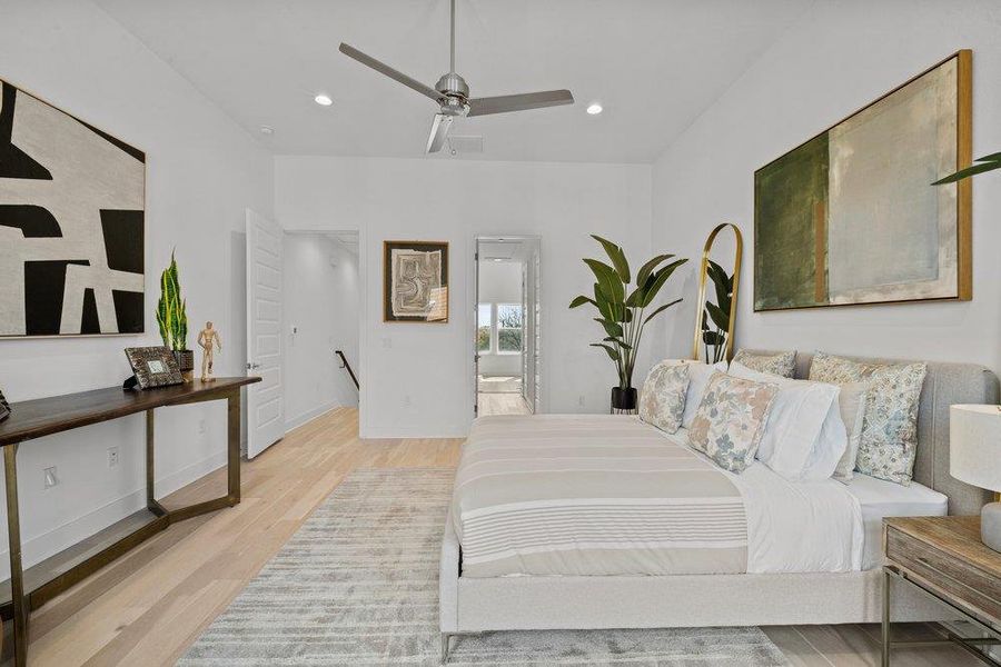 Furnished interior view inside a new home in Bluebonnet Lofts, Austin (Image 8).
