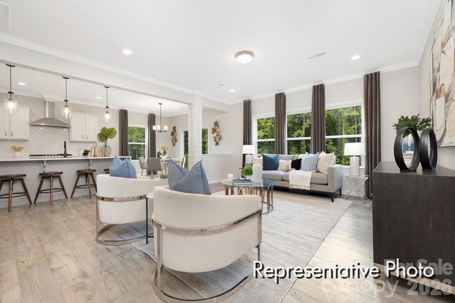 Furnished interior view inside a new home in Whispering Hills, Locust (Image 11). Furnished interior view inside a new home in Whispering Hills, Locust (Image 11).