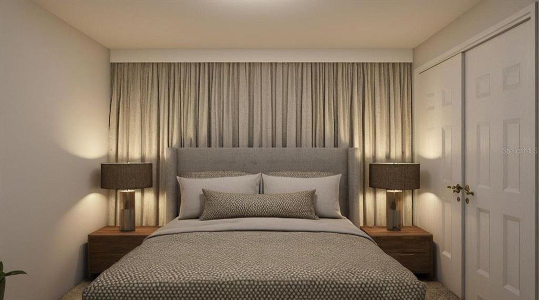 Furnished interior view inside a new home in Solara Resort, Kissimmee (Image 9).