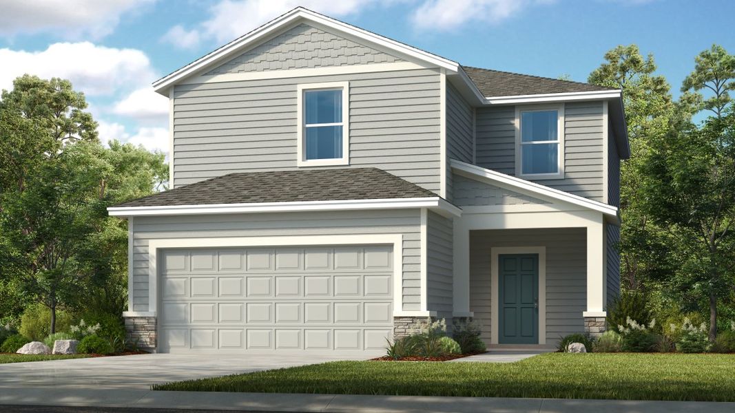 Representative exterior photo of a completed home built from the Dove by Taylor Morrison in Coopers Meadow, Jacksonville, FL (Image 3).