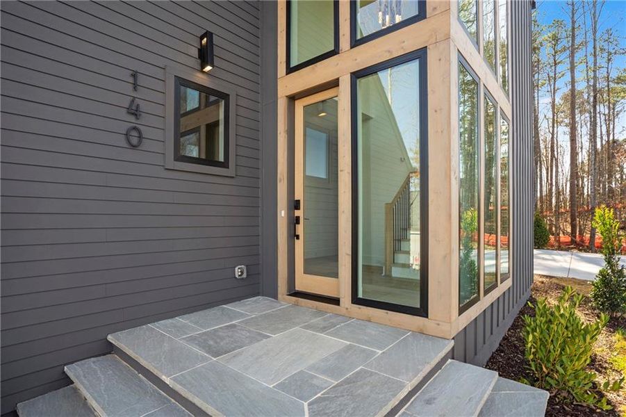 Exterior details and patio area of a home in Aster, Roswell (Image 33).