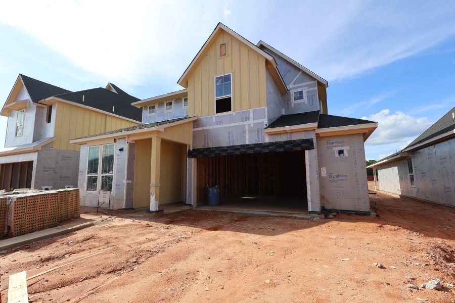 In-progress construction of a new home in Clopton Farms, Montgomery, TX (Image 3).