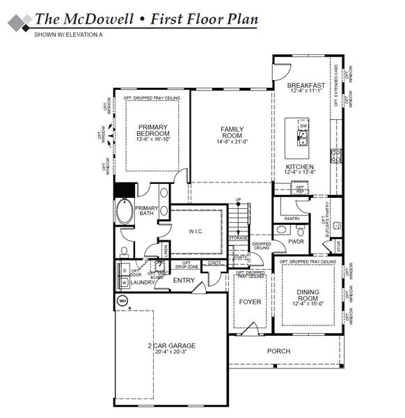 2D floor plan layout for the McDowell by Eastwood Homes in Cedar Ridge, Angier, NC (Image 3). 2D floor plan layout for the McDowell by Eastwood Homes in Cedar Ridge, Angier, NC (Image 3).