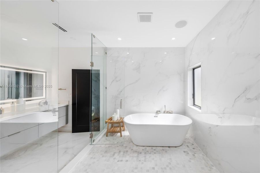 Furnished interior view inside a new home in , Miami (Image 9).